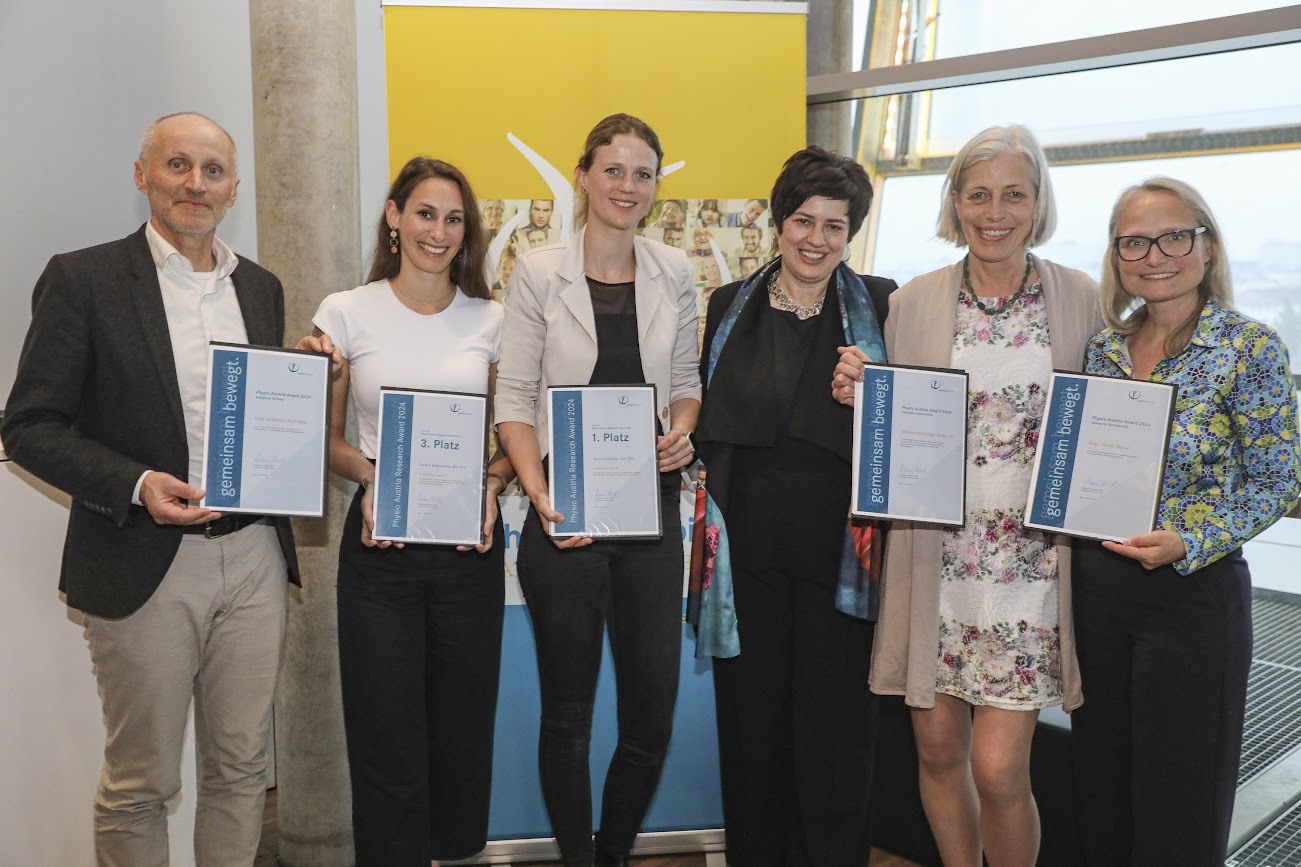 Gruppenbild mit den Physio Austria Awards-Gewinnerinnen